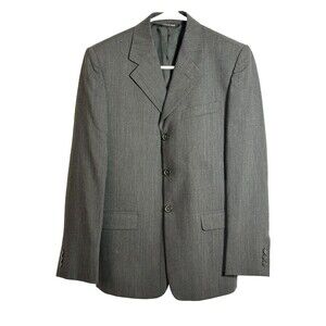 MenS Slim Gray Single Breasted  Blazer Made In Italy Office College Preppy  SZ S